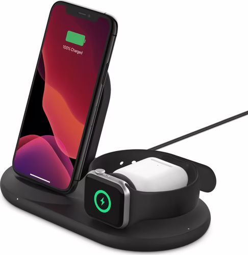 Belkin Cargador inalambrico Qi 7.5W 3 en 1 para Iphone Apple Watch y Airpods Neg | WIZ001VFBK | 0745883795772 imagen 8