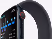 Imagen de Apple Watch Series 8 GPS + Cellular Caja de aluminio Blanco estrella 45mm, color de Correa Blanco estrella Correa deportiva