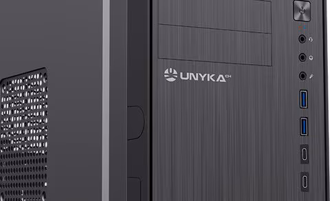 Imagen de Caja UNYKA Aero C12 USB-A/C mATX Negra (UK52110)