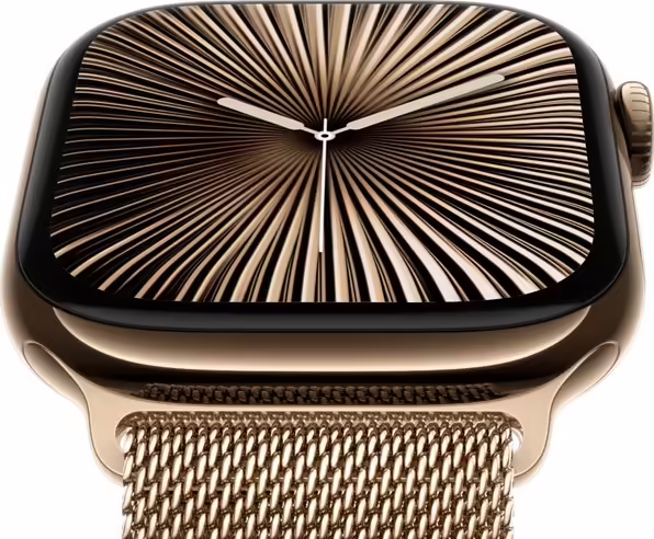 Imagen de Apple Watch Series 10 OLED 46 mm Digital 416 x 496 Pixeles Pantalla táctil 4G Oro Wifi GPS (satélite)