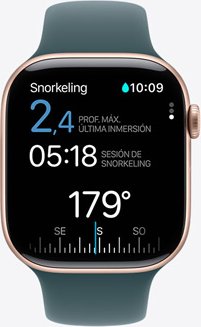 Imagen de Apple Watch Series 10 OLED 46 mm Digital 416 x 496 Pixeles Pantalla táctil 4G Titanio Wifi GPS (satélite)