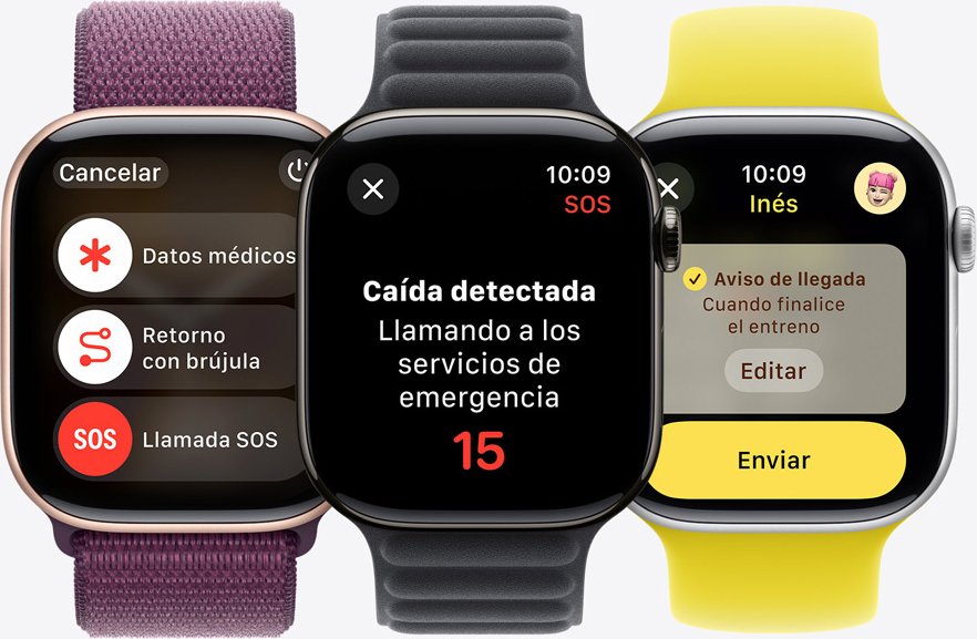 Imagen de Apple Watch Series 10 OLED 46 mm Digital 416 x 496 Pixeles Pantalla táctil 4G Titanio Wifi GPS (satélite)