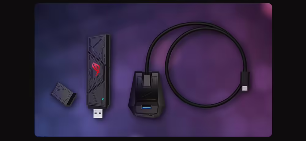 Imagen de ASUS ROG USB-BE92 Wifi 7 BE6500 Tri-Band USB Adapter WLAN 6500 Mbit/s