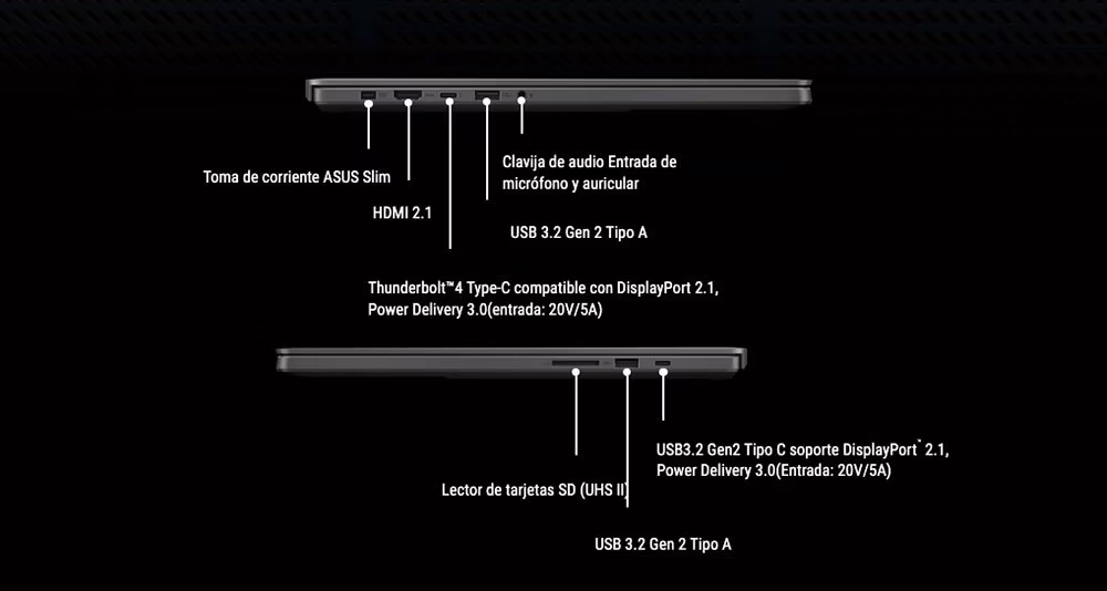 Imagen de ASUS ROG Zephyrus G16 OLED GU605CM-QR003 - Ordenador Portátil Gaming de 16`` WQXGA 240Hz (Core Ultra 9 285H, 32GB RAM, 1TB SSD, RTX 5060 8GB, Sin Sist