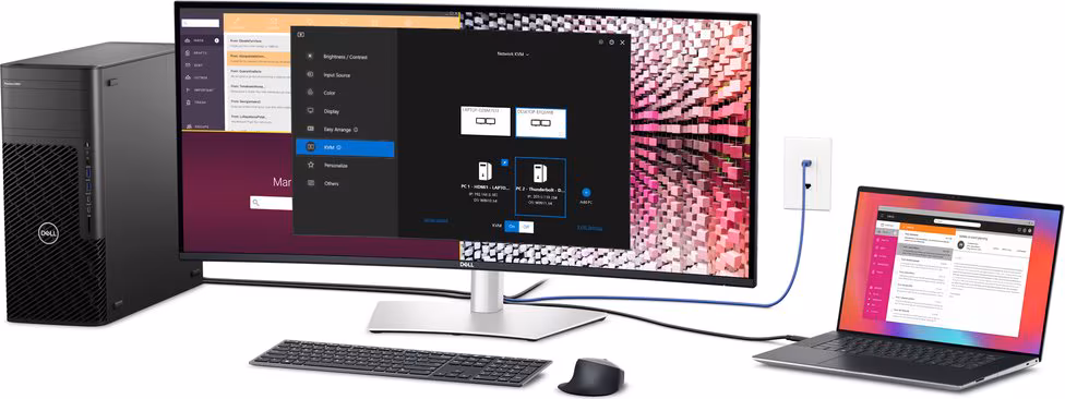 Imagen de DELL UltraSharp U4025QW pantalla para PC 101,6 cm (40``) 5120 x 2160 Pixeles 5K Ultra HD LCD Plata
