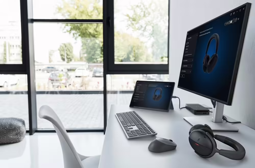 Imagen de DELL WL7024 Auriculares Inalámbrico y alámbrico Diadema Llamadas/Música USB Tipo C Bluetooth Negro