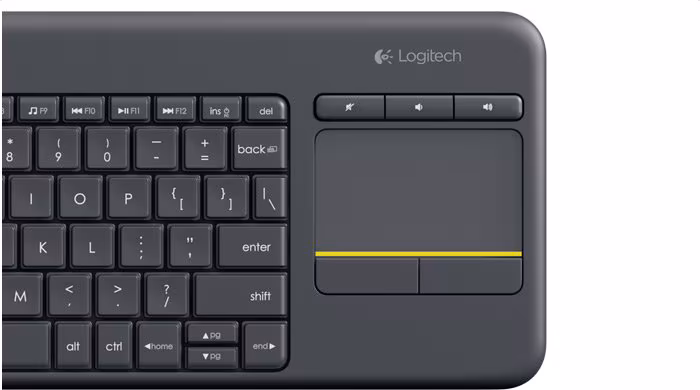 Imagen de Logitech Wireless Touch Keyboard K400 Plus teclado RF inalámbrico QWERTY Inglés Blanco