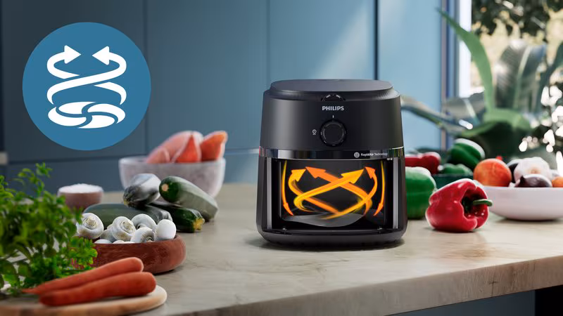 Imagen de Philips NA231/00 Freidora de Aire Sin Aceite 6.2 Litros 1.700W Negro