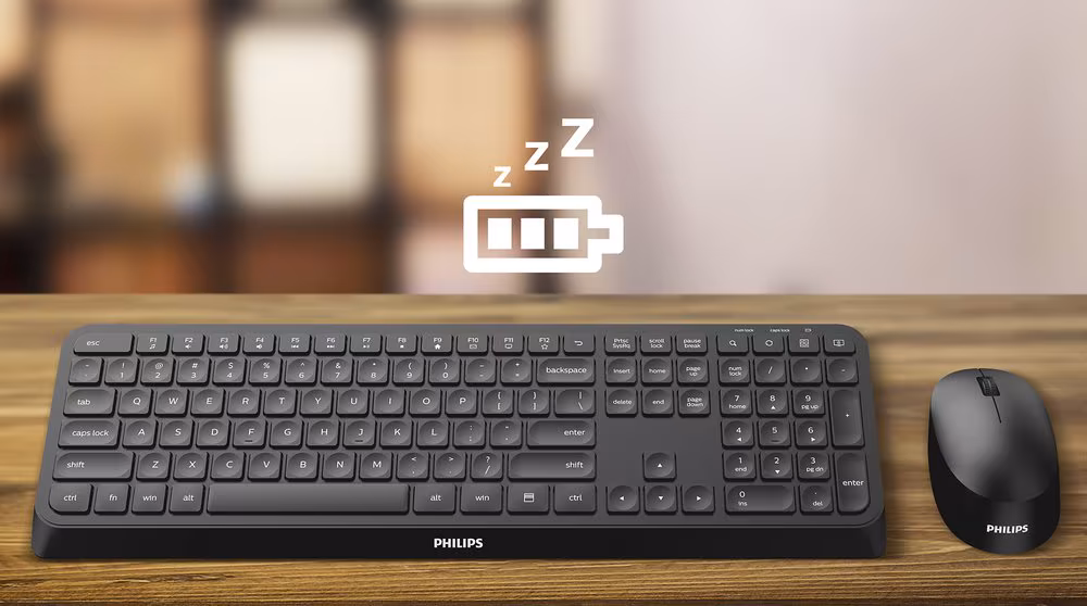 Imagen de Ratón Philips mano derecha RF inalámbrica + Bluetooth Í?ptico 3200 DPI Negro