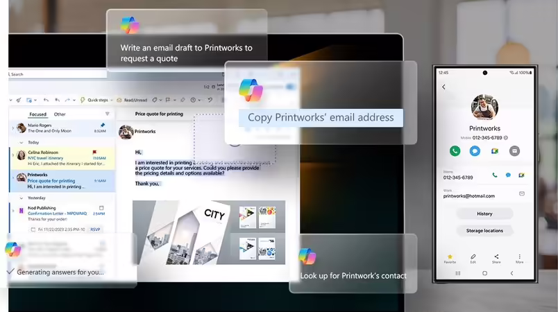 Imagen de Samsung Galaxy Book4 15 NP754XGK-KG2ES Intel Core 5 120U/16GB/512GB SSD/15.6`` Windows 11 Pro