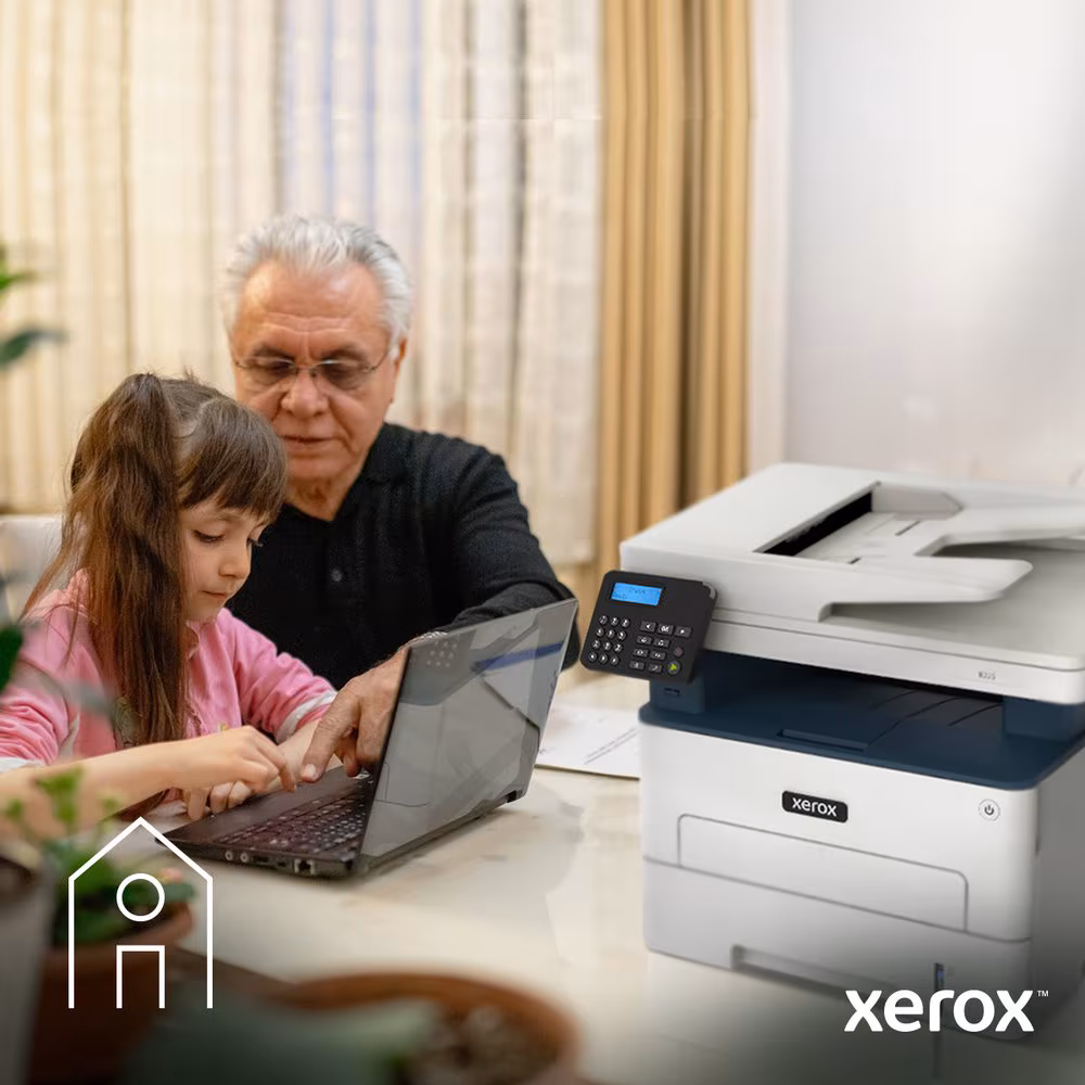 Imagen de Xerox B225 Impresora multifuncion laser duplex escaner PS3 PCL5e/6 ADF 2 bandejas azul blanco