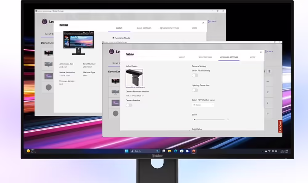 Imagen de Lenovo ThinkVision E24-40 LED display 60,5 cm (23.8``) 1920 x 1080 Pixeles Full HD LCD Negro