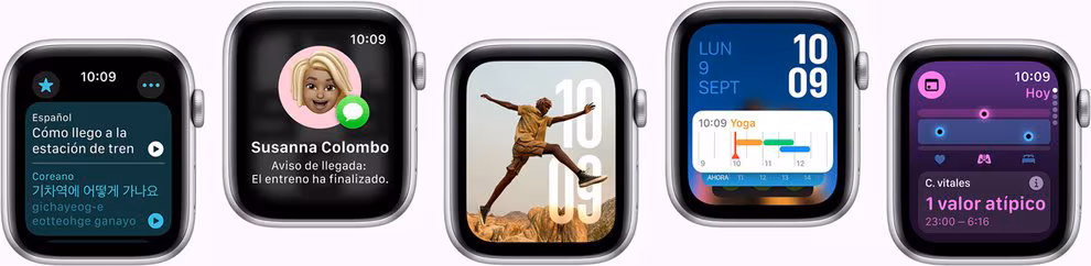 Imagen de Apple watch serie se gps caja de aluminio blanco estrella 44mm, color de correa blanco estrella correa deportiva talla m/l
