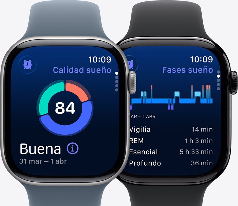 Imagen de Apple Watch Series 11 GPS + Cellular Caja de Titanium Oro 42mm, color de Correa Oro Pulsera Milanese Loop
