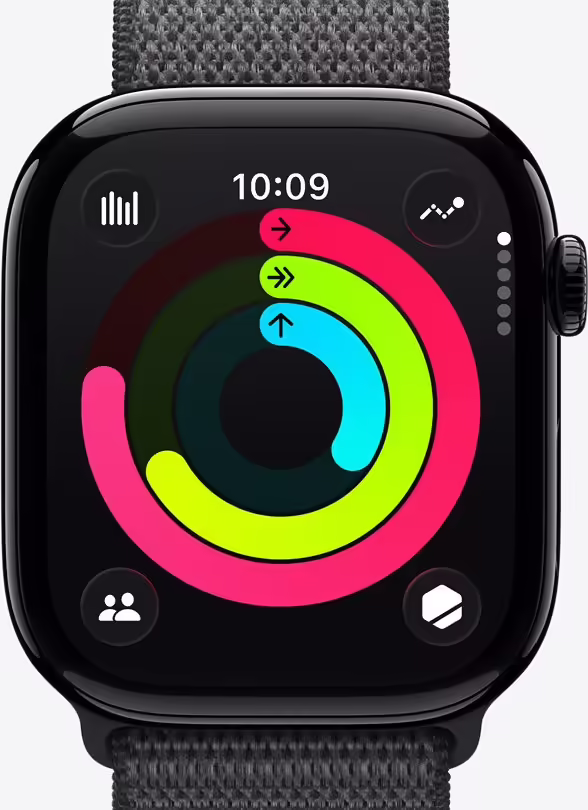 Imagen de Apple Watch Series 11 GPS + Cellular Caja de Titanium Oro 42mm, color de Correa Oro Pulsera Milanese Loop