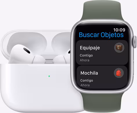 Imagen de Apple Watch Series 9 GPS + Cellular Caja de acero inoxidable Plata de 41mm con Pulsera Milanese Loop Plata