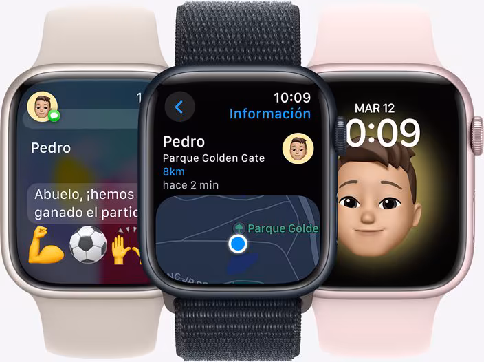 Imagen de Apple Watch Series 9 41 mm Digital 352 x 430 Pixeles Pantalla táctil 4G Rosa Wifi GPS (satélite)