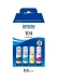 Tinta Epson EcoTank 104 Pack Negro/Color (C13T00P640) | 8715946684888 | (1)